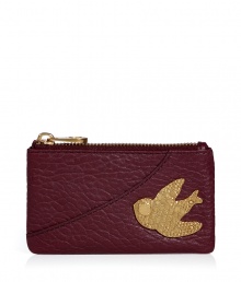 Detailed with a bird patch for that sweet-chic feel, Marc by Marc Jacobs zippered key pouch is a perfectly petite way to carry the brands iconic urbane look - Logo stud, top zip, logo lining with inside key ring - Stash away in clutches, or carry solo for running quick errands