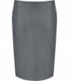 Finish tailored business looks on a sleek note with Brunello Cucinellis stretch wool skirt, detailed with contrast tonal paneling for an understated modern edge guaranteed to upgrade your outfit - Hidden back zip, paneled construction, kick pleat - Slim tailored fit - Team with feminine blouses and bright statement heels