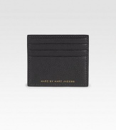 Textured calfskin leather with embossed logo detail.Four card slotsLeather4W x 3½HImported