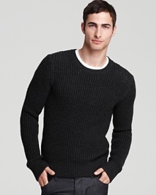 Soft merino wool in a chunky knit expresses your style in a handsome neutral hue, making this the perfect addition to your wear-anywhere wardrobe.