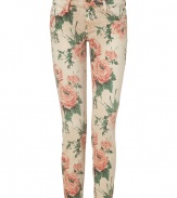 These must-have pants of the season from Current Elliot boast a figure-hugging fit and an of-the-moment rose print - Classic five-pocket styling, cropped, fitted, all-over print - Style with a sheer blouse, leather jacket, and platform pumps