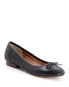 THE LOOKPerforated designBow detail at toeSlip-on stylePadded insoleTHE FITHeel ½ (15mm)THE MATERIALLeatherLeather lining and soleORIGINImported