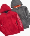 A simple layer evokes casual cool with these hoodies from Nautica with bold graphic detail.