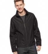 Simple style is easy to come by with this lightweight jacket from Calvin Klein.