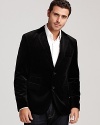 Add a luxe finish to your evening attire with this plush velvet blazer from BOSS Black.