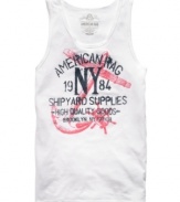 Hit the beach with this sun-ready tank from American Rag.