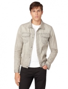 A denim jacket is a must-have, and this style by Calvin Klein Jeans will have you looking classic and cool.