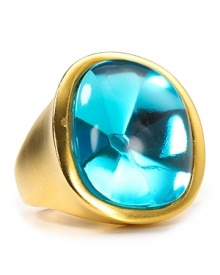 Take Kenneth Jay Lane's statement sparkle out for the evening with this faceted cocktail ring. Whether you keep it casual or cool, this bauble adds glamour.