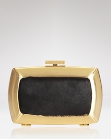 The party-perfect clutch from BCBGMAXAZRIA has a wild-child quality about it.