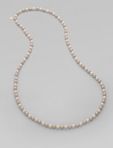 THE LOOKSingle strand of crema rosa, white & champagne color round pearls Gold vermeil spring clip claspTHE FITLength, about 36THE MATERIALMan-made pearls 18k gold vermeilORIGINImported 