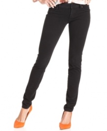 Sleek & chic, these black-wash GUESS skinny jeggings are perfect for an edged-up look!