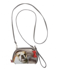 Pick your pooch and hit the road: with fleece trim and crossbody strap, this adorable wallet holds everything you need to take the dog for a walk and run a few errands.