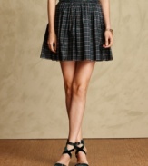 Tommy Hilfiger's plaid-print skirt is made of crisp silk for a luxe look this season and beyond!