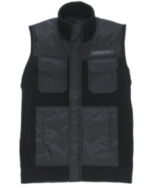 The perfect piece to layer on any look, this Calvin Klein vest is sleek and streamlined for the weekend.