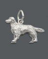 Dedicated to your most loyal, lovable friend. Charm by Rembrandt will make the perfect addition to your charm bracelet or necklace. Sterling silver charm features a playful Golden Retriever. Approximate drop: 3/4 inch.