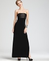 Alice + Olivia Dress - Posh Leather Strapless Maxi