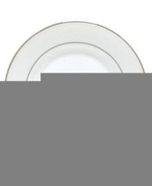 Modern yet timeless, this fine china dinnerware is sure to satisfy the style-hungry host. Simply dressed in cream and white stripes and finished with a polished platinum trim, Opal Innocence Stripe creates an ultra-chic setting to enjoy celebratory meals. Qualifies for Rebate