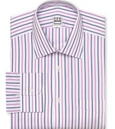 Ike Behar Alternating Stripe Dress Shirt - Classic Fit