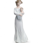 Remember these early memories forever with Lladró. A young mother holds her child with a glance of pure serenity and love. Makes the perfect gift for any mother.