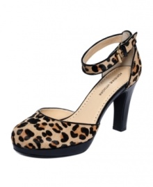 Polished patterns add so much style. Adrienne Vittadini's Pascal platform pumps feature a cute matching ankle strap.