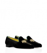 Take a luxe stance on one of this seasons hottest trends in Penelope Chilvers palm embroidered slipper-style loafers - Rounded toe, green grosgrain trim, natural leather sole - Slip-on style - Team with leather leggings and chunky knits, or dress down on the weekend with skinnies and button-downs - Exclusive to STYLEBOP.com!