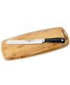 The best way to break bread. A staple for every table, this bread board & knife set adds an easy, sophisticated touch to dinner parties and family gatherings. The rich wood grain of the cutting board and professional promise of the knife are an unstoppable force in your prep time.