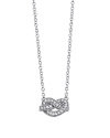 True love is like a knot that never comes undone. The cubic zirconia-encrusted heart on this platinum vermeil pave necklace lets her know just how you feel.