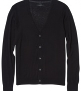 Dress up your style with this classic V-neck button down cardigan by Guess Jeans.