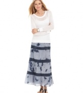 Go boho-chic with this tie-dye & crochet MICHAEL Michael Kors maxi skirt -- perfect for a breezy spring look!