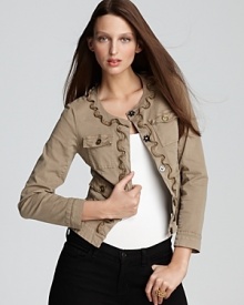 MICHAEL Michael Kors Zipper Trim Jacket