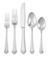 Arm family and friends for a feast with the heavyweight stainless steel of Oneida's Fortress flatware set. Smooth handles end in a triangular tip with embossed detail for a look of sophisticated polish.