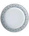 A true gem, these Amethyst Stone wide-rimmed dinner plates feature a festive dot and line motif on slate-colored stoneware from Denby's collection of dinnerware. The dishes can work alone with their playful theme or they can be paired with simply glazed Amethyst pieces for a well-balanced and uniquely customized table setting.