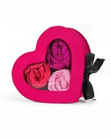 Show your love with a Hanky Panky heart boxed gift set featuring three signature original rise thongs.