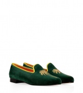 Take a luxe stance on one of this seasons hottest trends in Penelope Chilvers palm embroidered slipper-style loafers - Rounded toe, yellow grosgrain trim, natural leather sole - Slip-on style - Team with leather leggings and chunky knits, or dress down on the weekend with skinnies and button-downs - Exclusive to STYLEBOP.com!