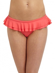 THE LOOKTiered ruffle topElastic waist and leg openingsLogo-embossed button at sideTHE MATERIAL80% nylon/20% spandexFully linedCARE & ORIGINHand washImportedPlease note: Bikini top sold separately. 