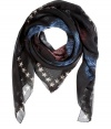 Work a cunning edge into your Downtown looks with London It-label Vassilisas fox print silk scarf - Super soft pure silk, large square shape - Wear bandana style and pair with everything from jeans and leather jackets to fitted sheaths and blazers