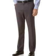 With a slim fit, these pants from Perry Ellis streamline and modernize your 9-to-5 look.