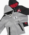 One of these Jordan Jumpman fleece hoodies from Nike is just the layering item your sporty-guy is going to want to wear this fall.