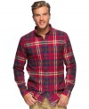 A fall staple, this plaid flannel shirt from Argylecutlure keeps your look seasonally savvy.