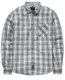 Must-have plaid. This Calvin Klein shirt is a perennial piece you'll never turn down.