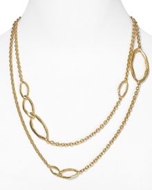 Make a molten statement with this gold-tone necklace from T Tahari. Designed to be layered, it adds instant interest to even the most basic necklines.