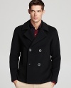 A handsome peacoat demonstrates your timeless style and fits into your collection of classics.