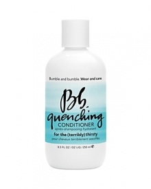 A hydrating, moisture-rich conditioner for the terribly thirsty. Supersaturated formula helps to replenish and protect heat-weary, overworked or chronically dry hair.Usage: After cleansing with Quenching Shampoo, smooth evenly through hair and wait 1–2 minutes. Rinse.Product Recipe: For deepest care, pair with Quenching Shampoo, Complex and Masque. Color compatible.