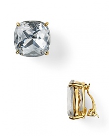 These chic faceted stone earrings from kate spade new york are the perfect accent, day or night.