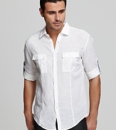 BOSS Black Omar Linen Sport Shirt - Slim Fit