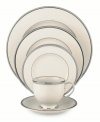 Lenox has been an American tradition for more than a century, combining superior craftsmanship with understated sophistication. Tuxedo Platinum place settings are the classic way to dress your entertaining table, with a hand-applied band of polished platinum surrounding beautifully translucent ivory china. Qualifies for Rebate