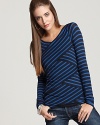 Crisscrossing layers of vibrant stripes electrify this Bailey 44 long-sleeve top.