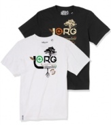 Anything but basic. This t-shirt from LRG brings casual style to a whole new level.