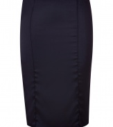 Work a seductive edge into your tailored looks with Sophie Theallets exquisitely silky satin pencil skirt, detailed with just the right amount of give for a flawless feminine fit - Paneled construction, hidden back zip, gold piping at side seams - Form-fitting - Wear with fitted tops and statement jewelry