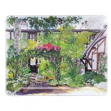 Paris a Giverny: Inspired by Monet's Impressionist art, each piece has a view into a lush and tranquil French garden. The lushness and color of the flora is depicted through an artist's eyes.